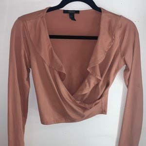 Forever 21 mauve ruffle top